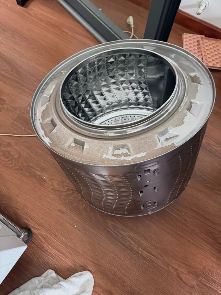 Lồng giặt inox sau khi được làm sạch hoàn toàn